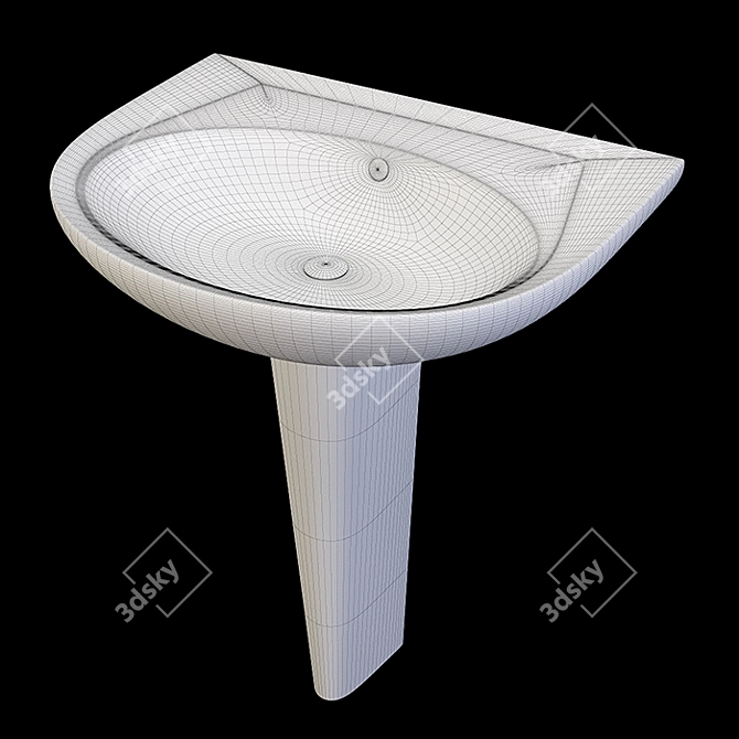 Sanita Luxe Classic Sink - Stylish and Practical 3D model image 4
