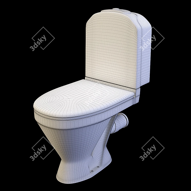 Sanita Luxe Classic Toilet Bowl 3D model image 4
