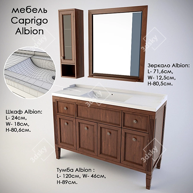 Caprigo Albion Furniture Set 3D model image 1