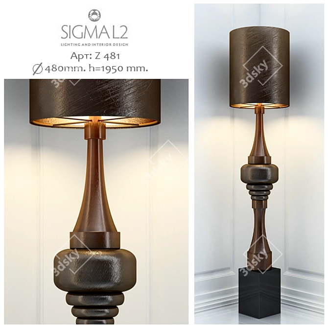 Luxurious Sigma L2 Art Floor Lamp 3D model image 1