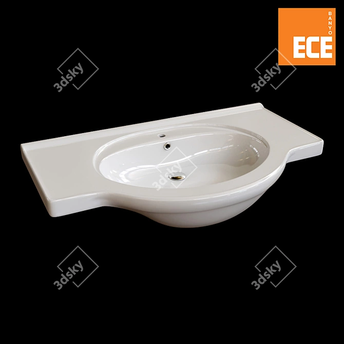 Ece Banyo Aruva 80 Washbasin 3D model image 1