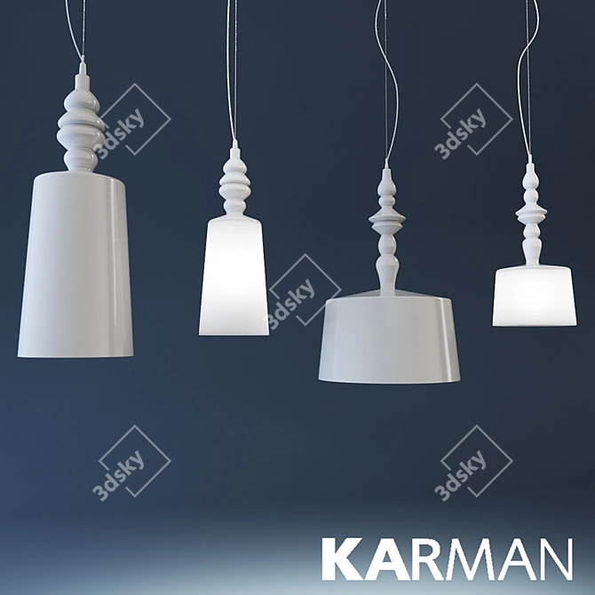 Elegant Pendant Light: Karman ALÌ E BABÀ 3D model image 1
