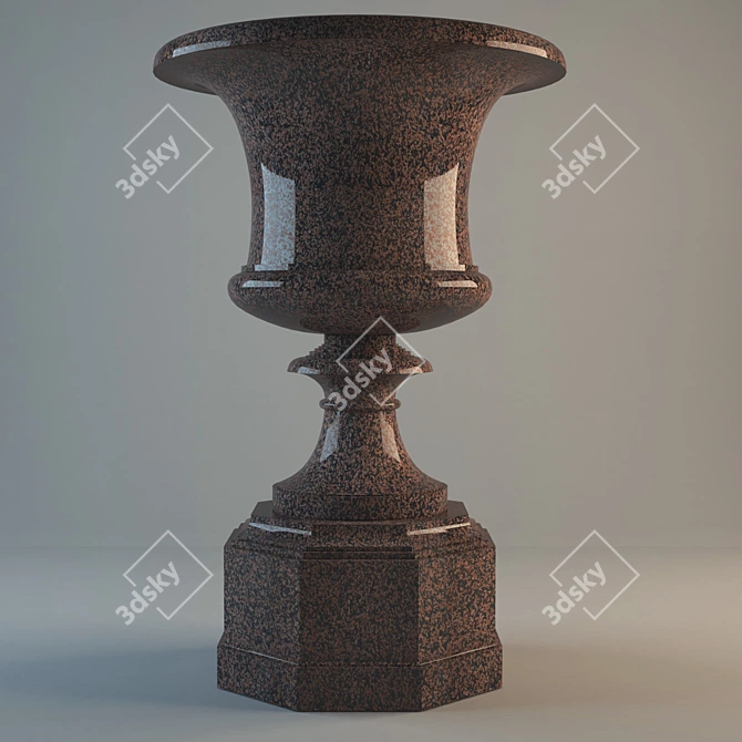 Elegant Moscow Theatre Vase 3D model image 1