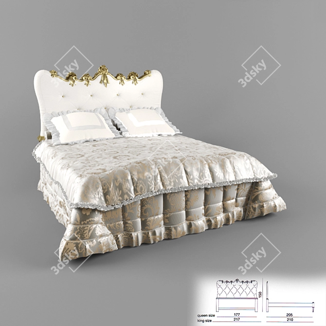 Title: Classic BelCor Bed - Quality Craftsmanship 3D model image 1