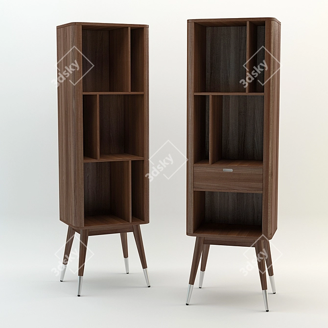 Stylish Naver Bookshelves 2770-2772 3D model image 1