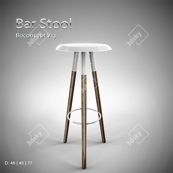 Boconcept Vig: Modern Bar Stool 3D model image 1