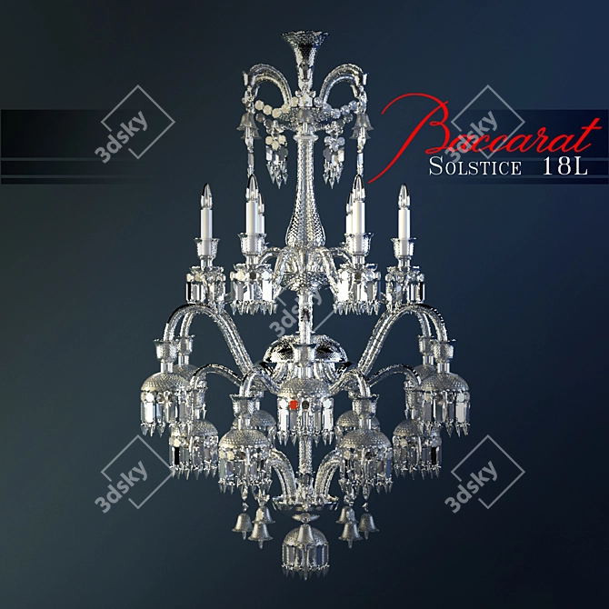 Luxury Illumination: Baccarat Solstice Chandelier 3D model image 1