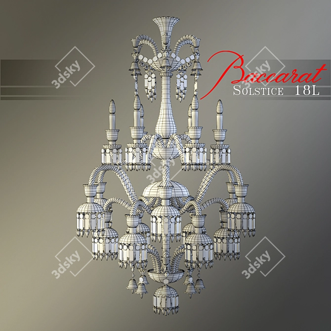 Luxury Illumination: Baccarat Solstice Chandelier 3D model image 2