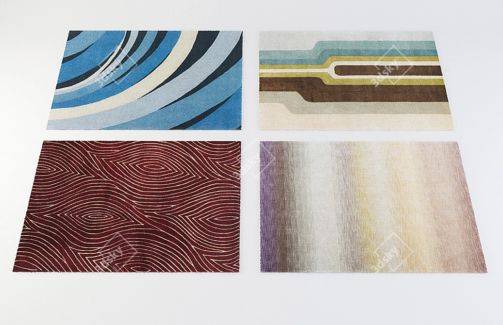 Designer Carpet Collection 3D model image 2