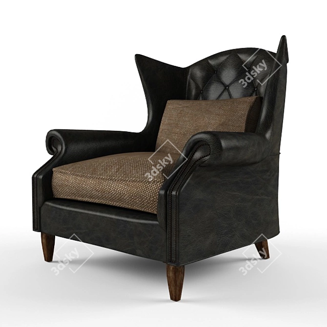 Elegant Lauran Armchair by Curations 3D model image 1