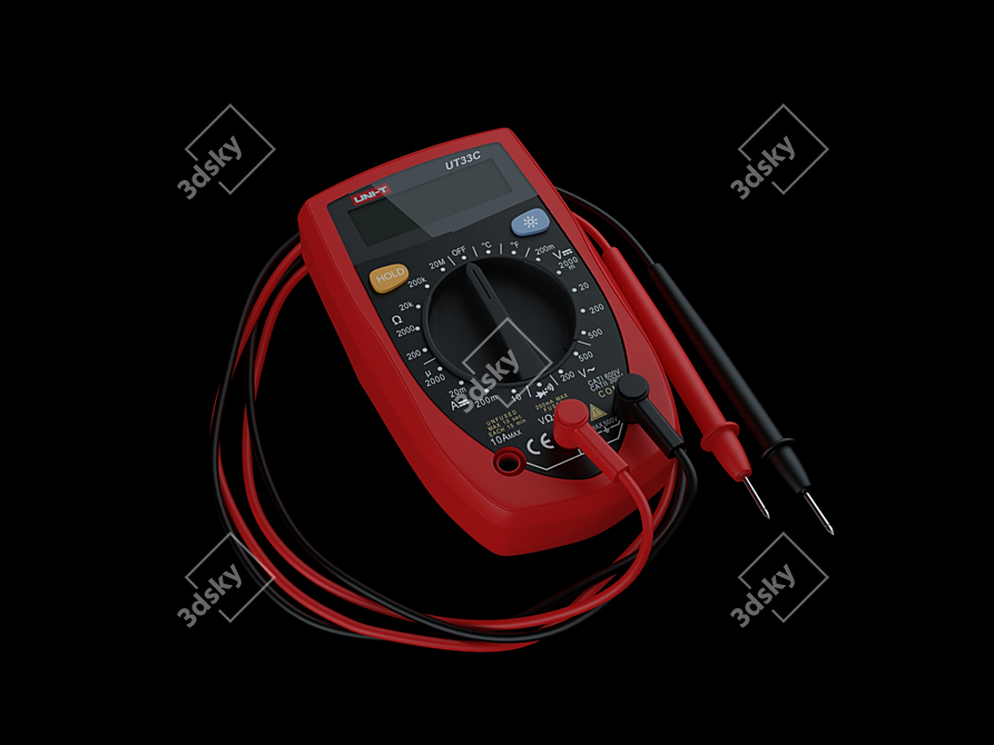 Compact Multimeter UT33C 3D model image 1