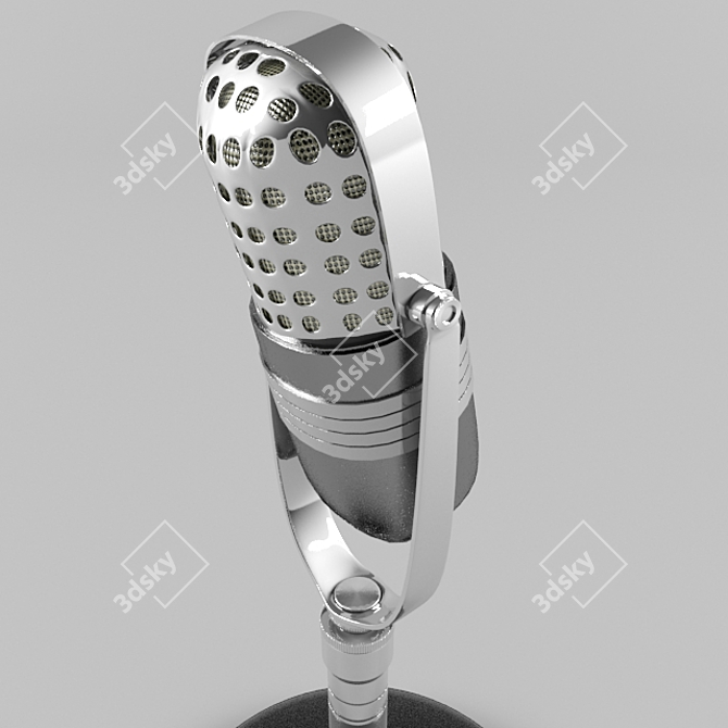 Professional Condenser Microphone 3D model image 2