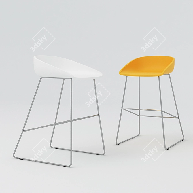 Hay Stool: Simple Elegance for Your Space 3D model image 1