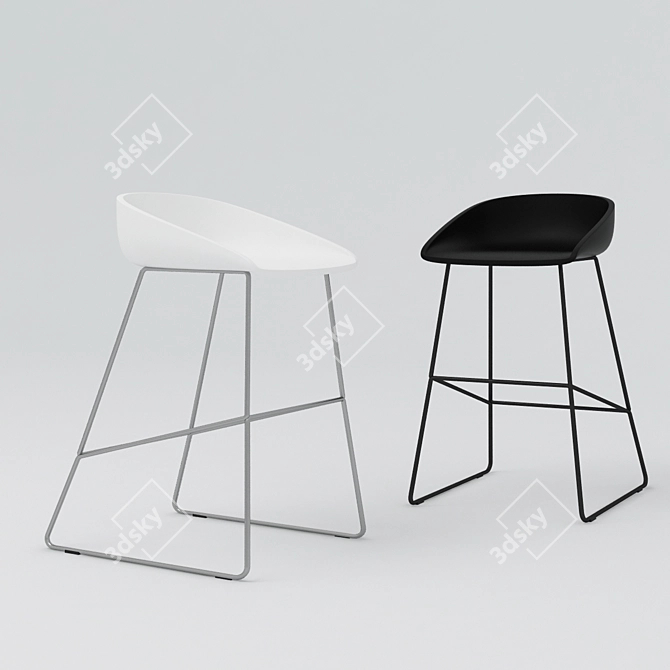 Hay Stool: Simple Elegance for Your Space 3D model image 2
