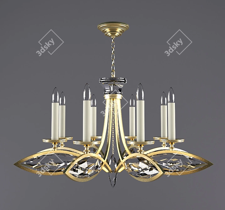 Fine Art Lamps Marquise Chandelier 3D model image 1