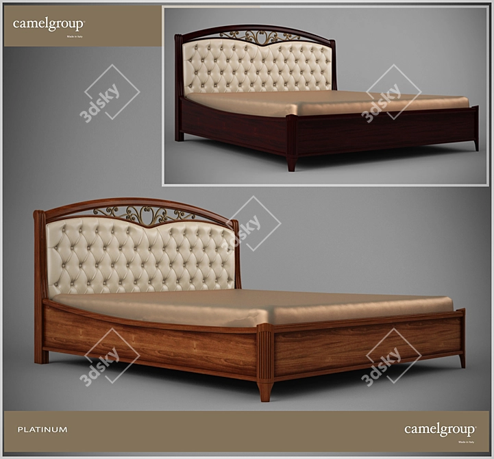 Vintage Charm Bed Set 3D model image 1