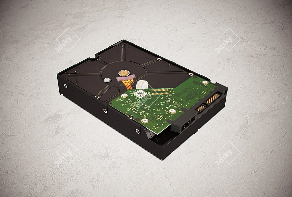 WD Red NAS 3TB HDD 3D model image 2