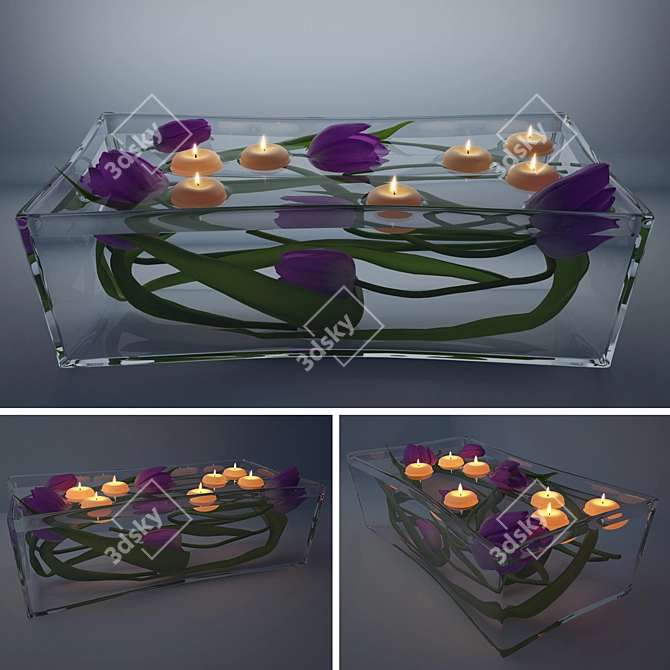 Enchanting Floating Candles 3D model image 1