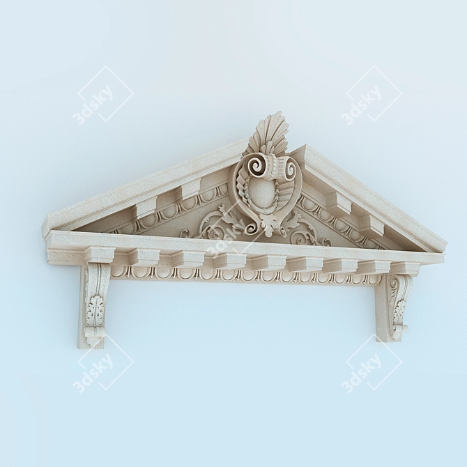 Victorian Pediment for "Gastronom 1" Building 3D model image 1