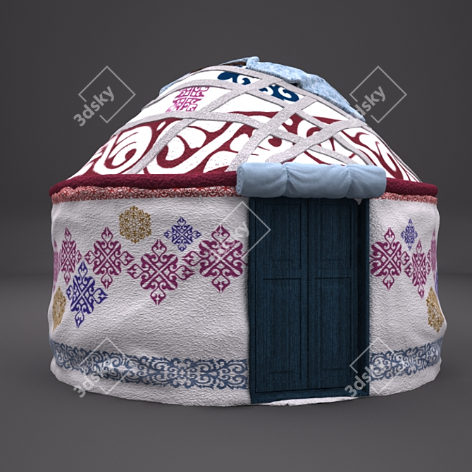 Nomadic Kazakh Yurt - Authentic & Timeless! 3D model image 1