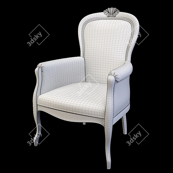 Italian Luxury Armchair: Morello Gianpaolo 3D model image 4