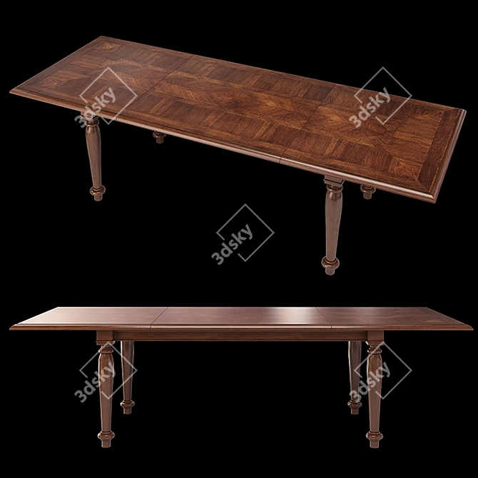 Luxury Italian Style: Bamax Canova&Rialto Dining Table 3D model image 2