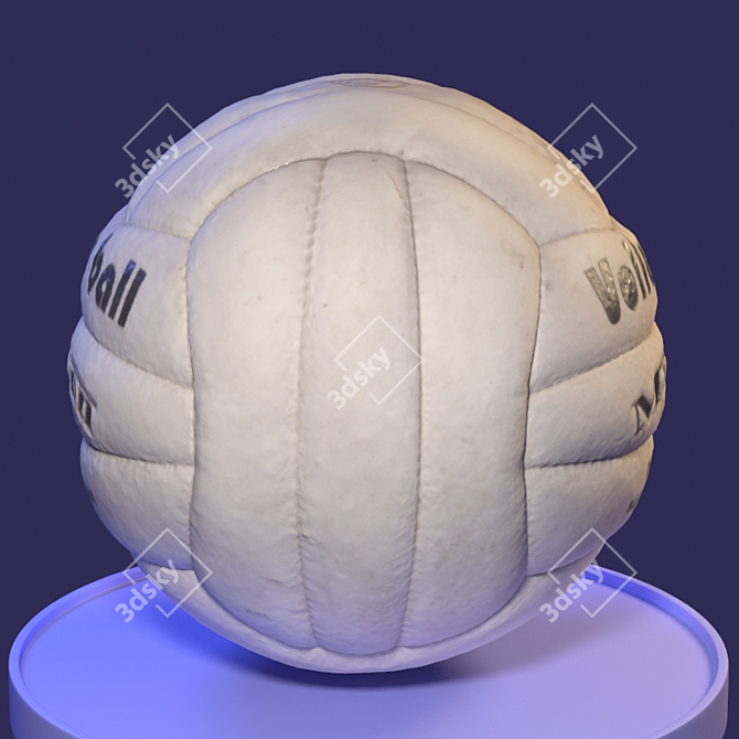 Vintage Volleyball Ball: High-Quality 3D Model 3D model image 1