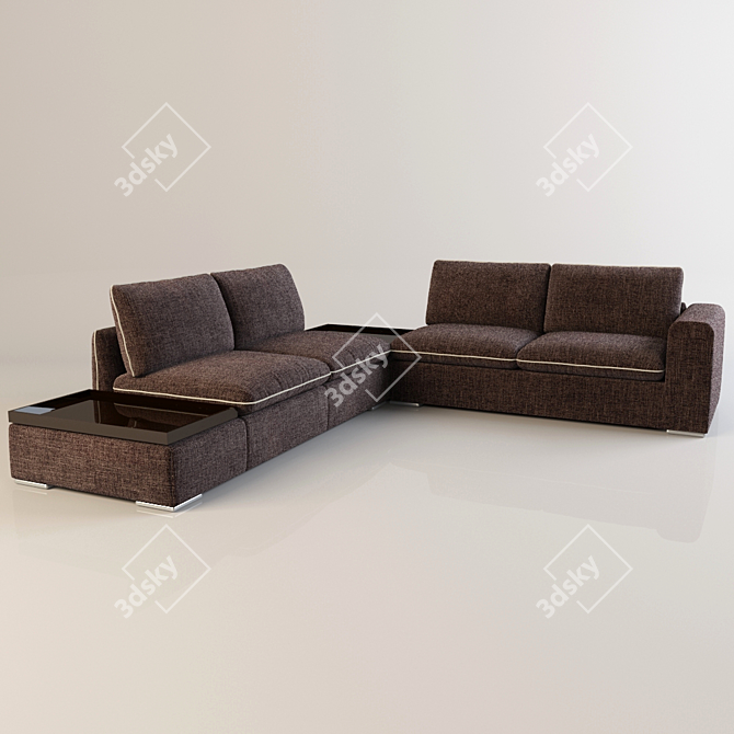 Elegant Italian Bonton Sofa 3D model image 1