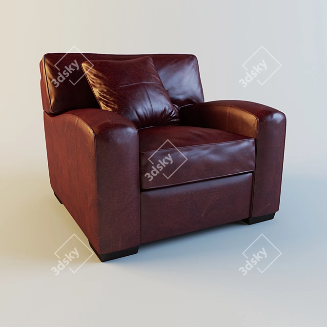 Sleek and Stylish Panther Armchair 3D model image 1