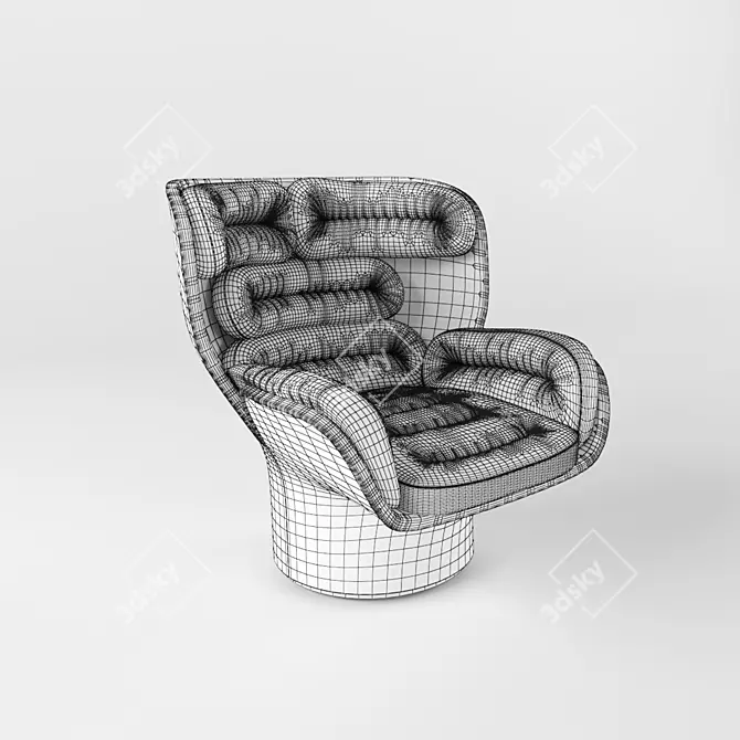 Luxury Colombo Joe Cesare Chair 3D model image 3