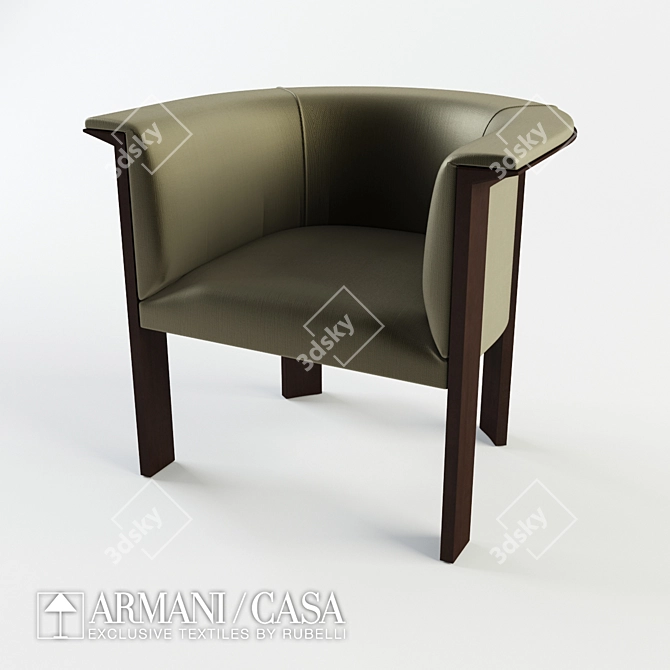 Elegant Armani Casa Edward Chair 3D model image 1