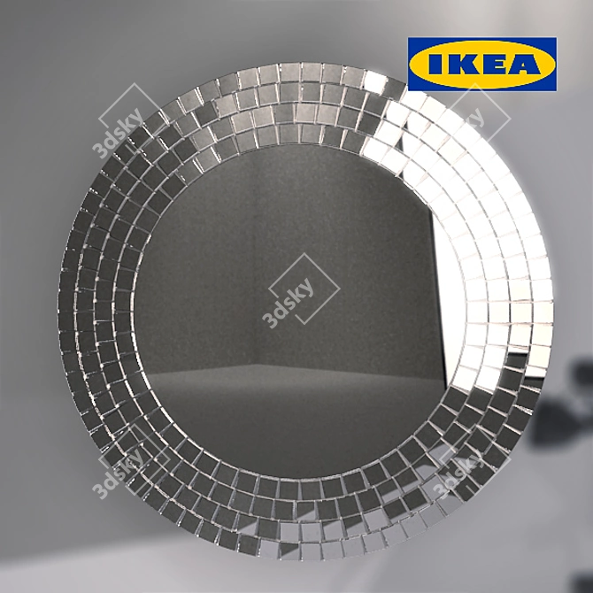  Handcrafted Unique Mirror - IKEA TRANBI 3D model image 2