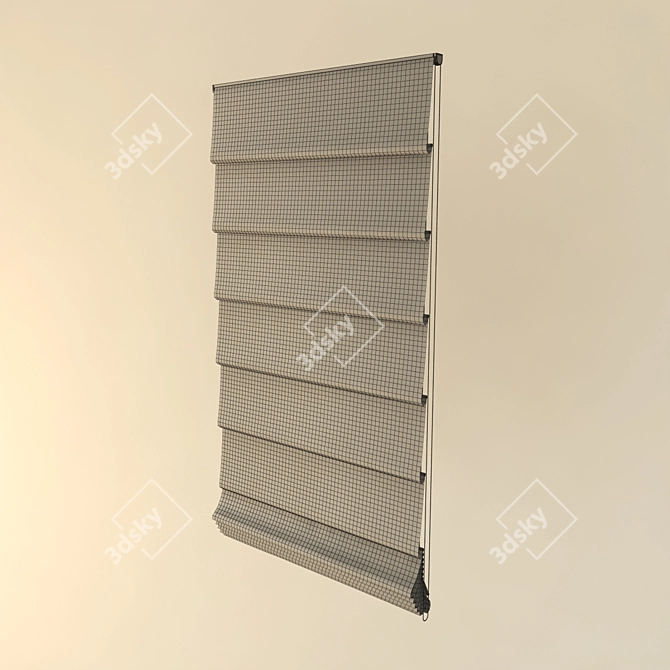 Elegant Roman Blinds 3D model image 3