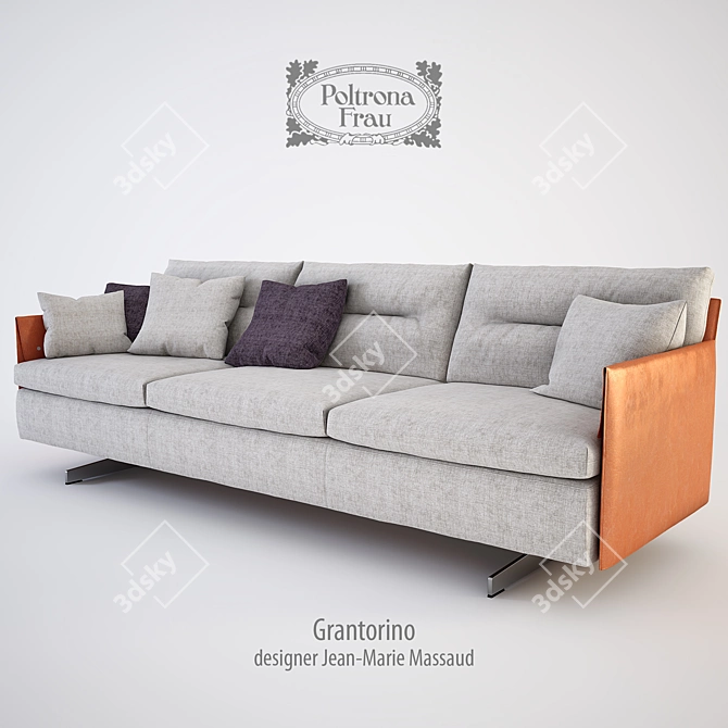 Elegant Grantorino Sofa by Poltrona Frau 3D model image 1