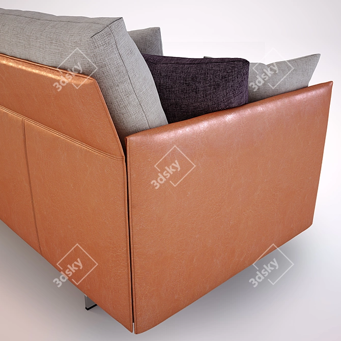 Elegant Grantorino Sofa by Poltrona Frau 3D model image 2