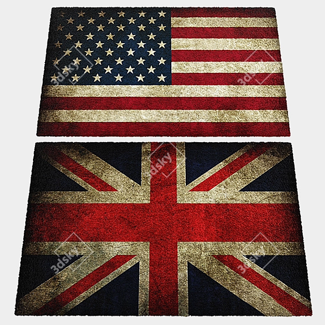 Vintage Carpets: US & GB 3D model image 1