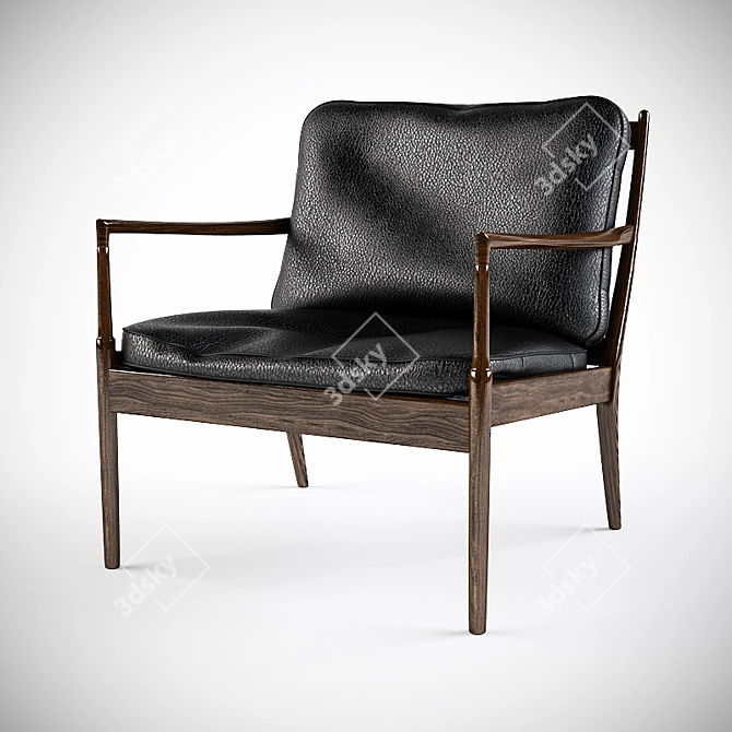 Samsö Lounge Chair: Danish Design Elegance 3D model image 1