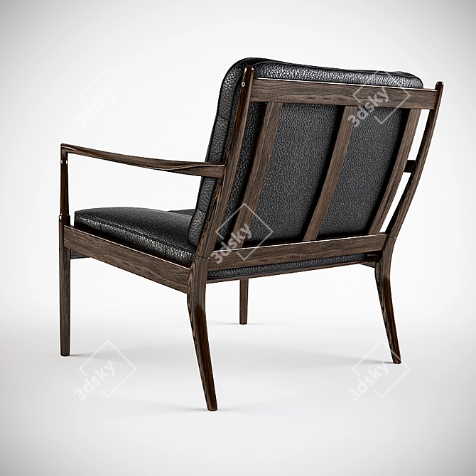 Samsö Lounge Chair: Danish Design Elegance 3D model image 2