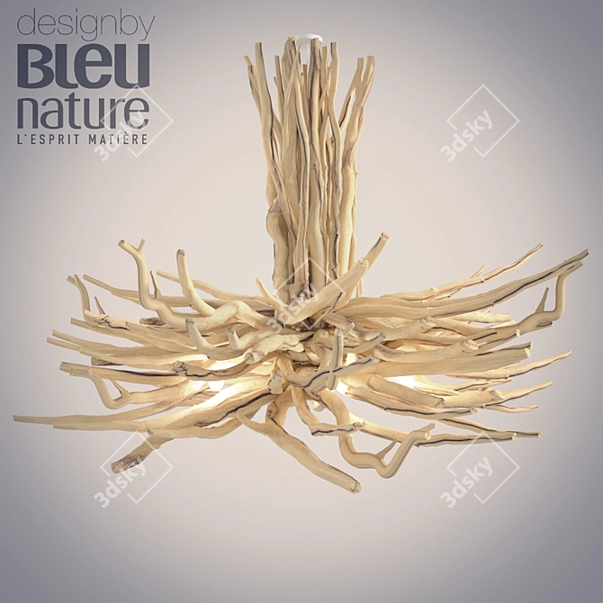 Bleu Nature Triton: Wood and Metal Design 3D model image 1