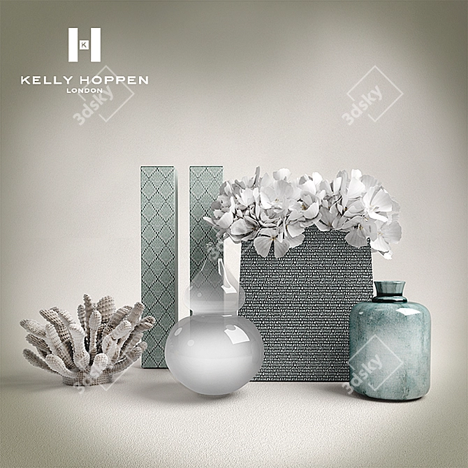 Elegant Vases by Kelly Hoppen 3D model image 1