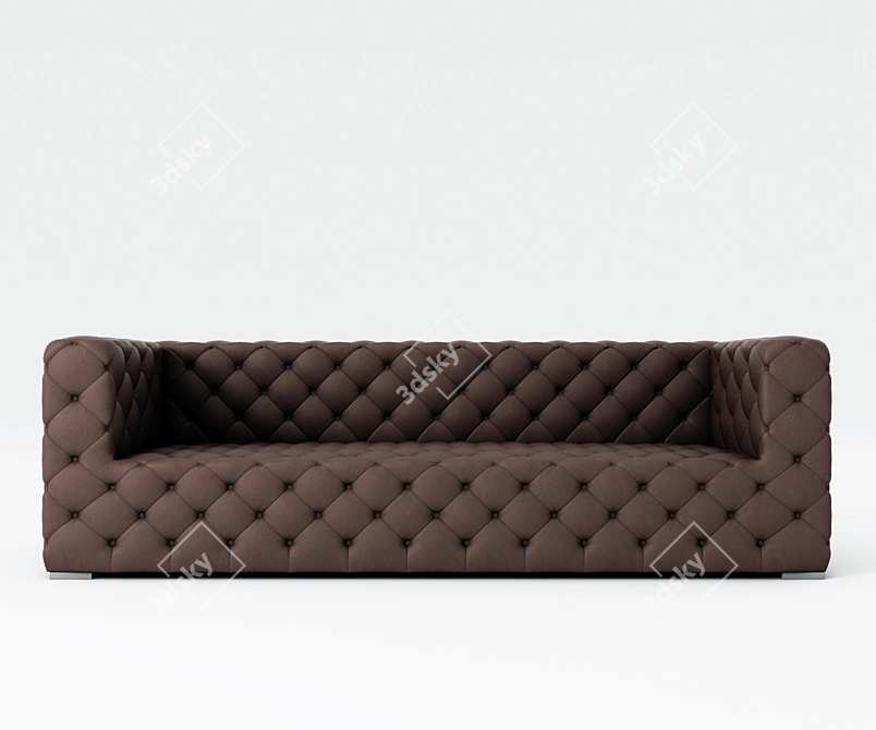 Cozy Comfort: Modern Sofa with Textured Elegance 3D model image 1