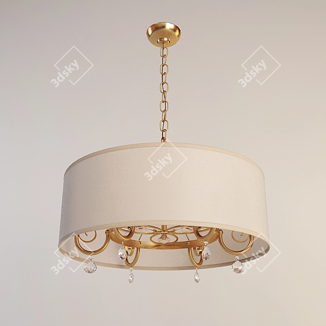 Italian Hand-Crafted Crystal Chandelier 3D model image 1