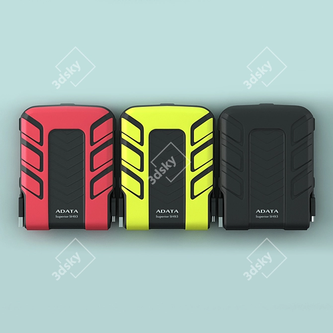 Rugged ADATA SH93: Durable & Reliable 3D model image 1