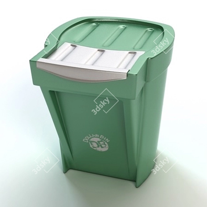 Customizable Recycle Bin 3D Model 3D model image 1