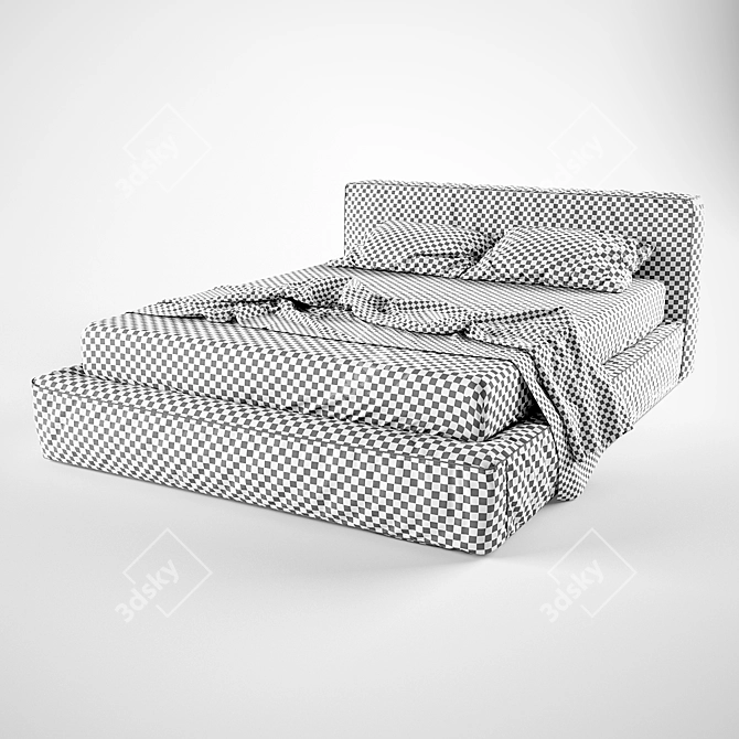 Twist Bed by Rossetto 3D model image 3