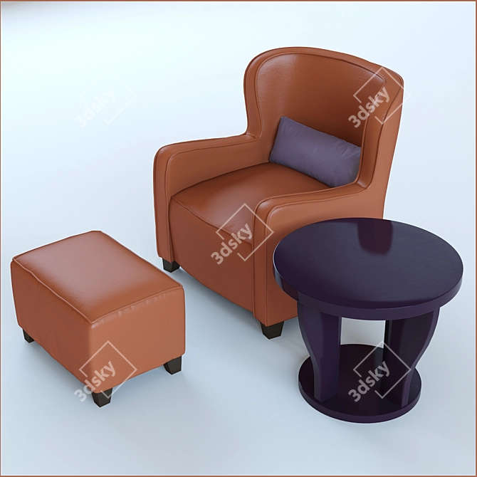 Italian Oasis Valentina Chair & Pigalle Table 3D model image 2