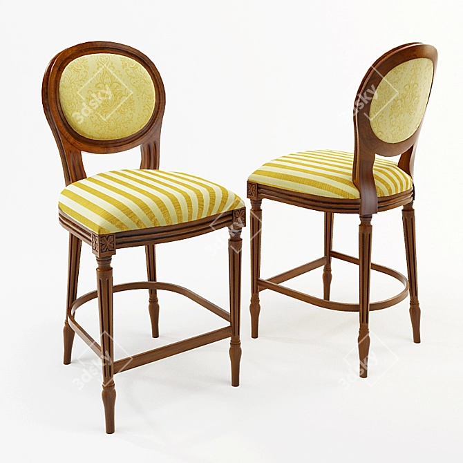 Classic Bar Stool BTC Jude 5246 3D model image 1