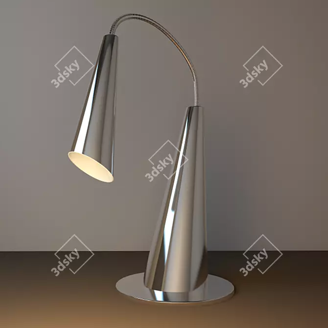 Sleek Chrome Lamp 3D model image 1