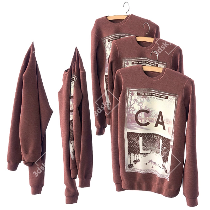 River Island Hoodies: 5 Unique Styles 3D model image 1