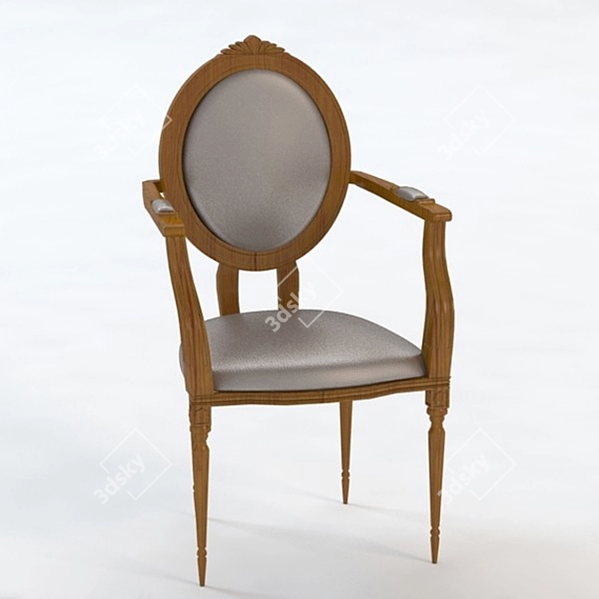 Elegant Vintage Armchair 3D model image 1